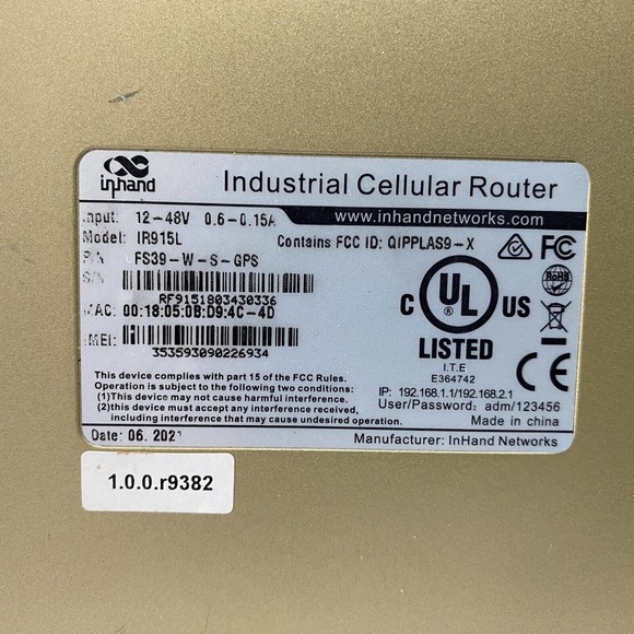 Inhand Inrouter IR915L Industrial Cellular Router With Wifi And GPS - Picture 5 of 12